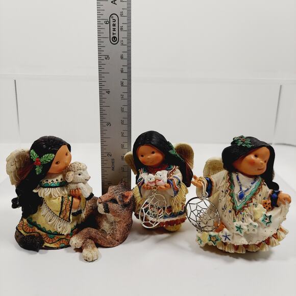Vtg Friends Of The Feather Figurines Enesco Lot Peace Earth Dream Catcher 1998 - Picture 15 of 16